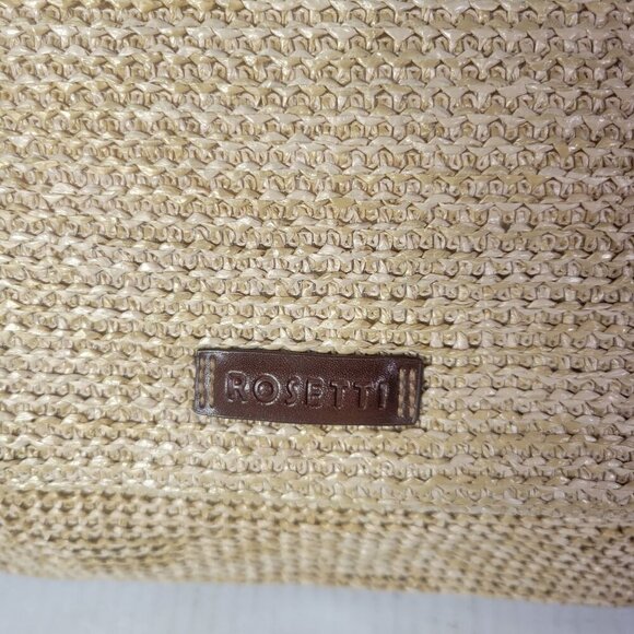 Rosetti Straw & Vinyl Crossbody Bag With Front Pocket & Adjustable Strap - Picture 7 of 10